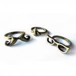 Eye Nose Moustache Ring Set