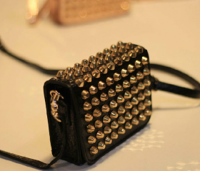 All Studded Shoulder Bag / Handbag / Clutch (Black)