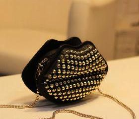 Studded Lips Bag