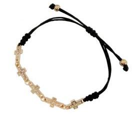 Sparkling Tiny Crosses Adjustable Bracelet