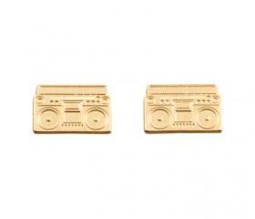 Tiny Radio Stud Earrings
