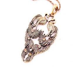 Phoenix with Rhinestones Necklace
