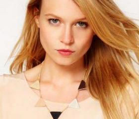 Multi-colored Metallic Geo Triangles Necklace