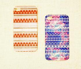 Pink & White Aztec iPhone 4/4s Case