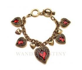 Feather Heart Charms Bracelet