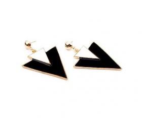 Double Triangle Drop Earring