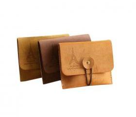 Retro Brown Eiffel Tower Coin Bag