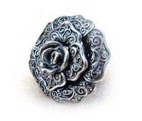 Engraved Rose Ring