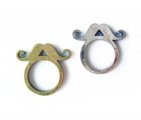 Vintage style Moustache Ring