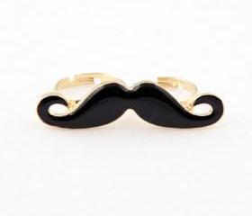 Double Finger Moustache Ring