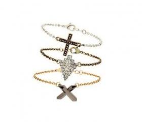Metallic Crosses and Arrow Bracelet Stack