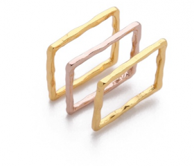 Pastel Squares Ring Set