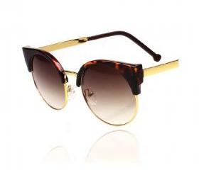  Retro Half-frame Round Sunglasses (2 Colors!)