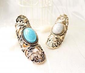 Baroque Opal Floral Ring (2 Colors!)