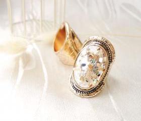 Light Gold Glitter Ring