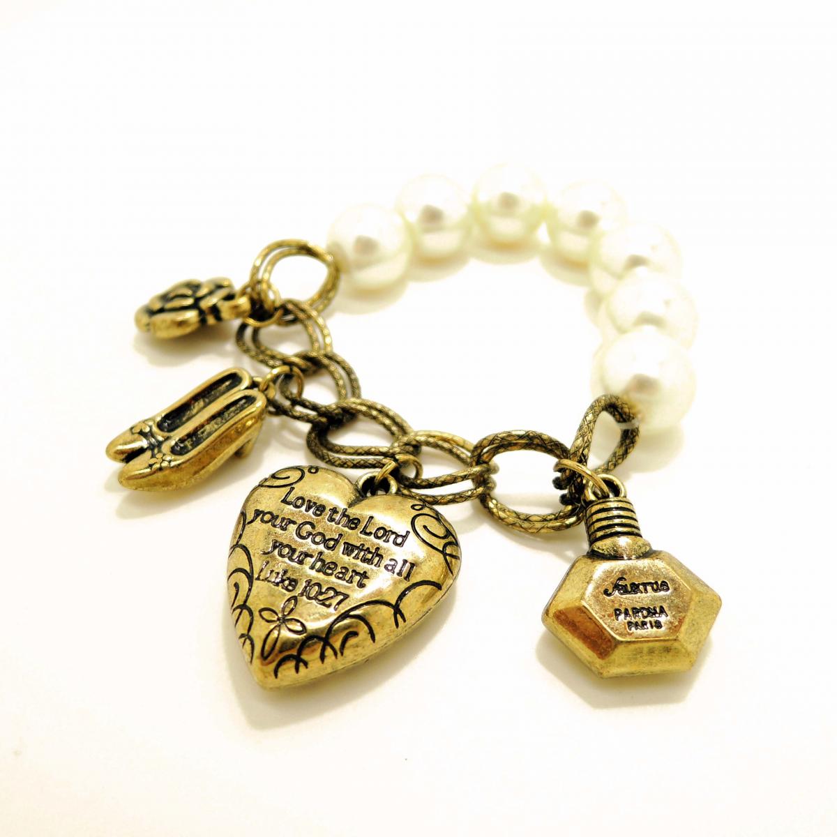 'Love The God Your Lord With All Your Heart' Charms Bracelet on Luulla